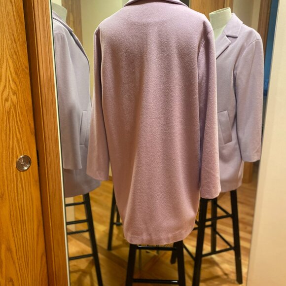 Violet Halogen Wool Blend Coat. 1 Button. Small - Picture 5 of 10